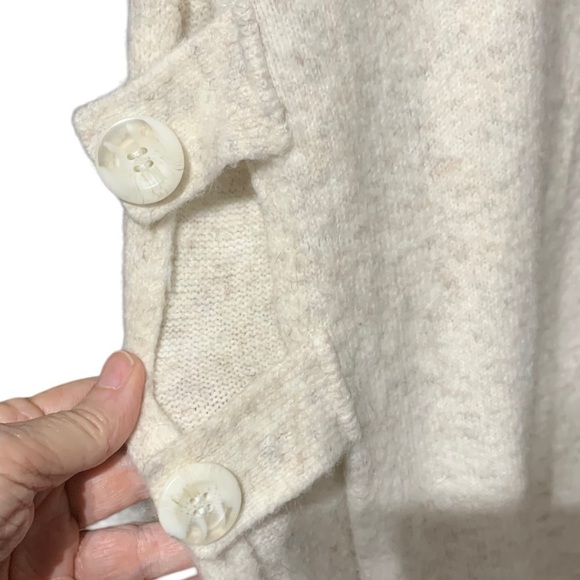 KAISELY Oatmeal Colored Side Fasten Cowl Neck Tabard Vest Size XL - Picture 5 of 6